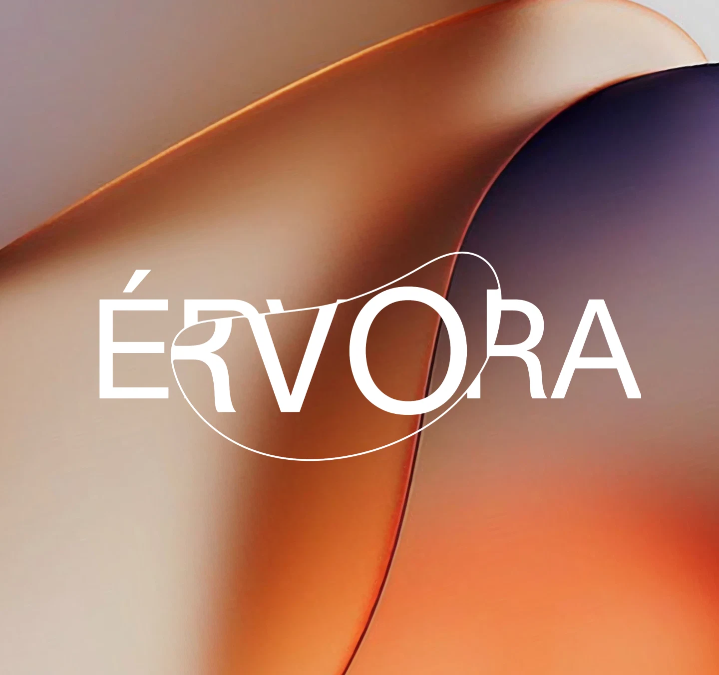 Érvora wordmark over a chrome gradient
