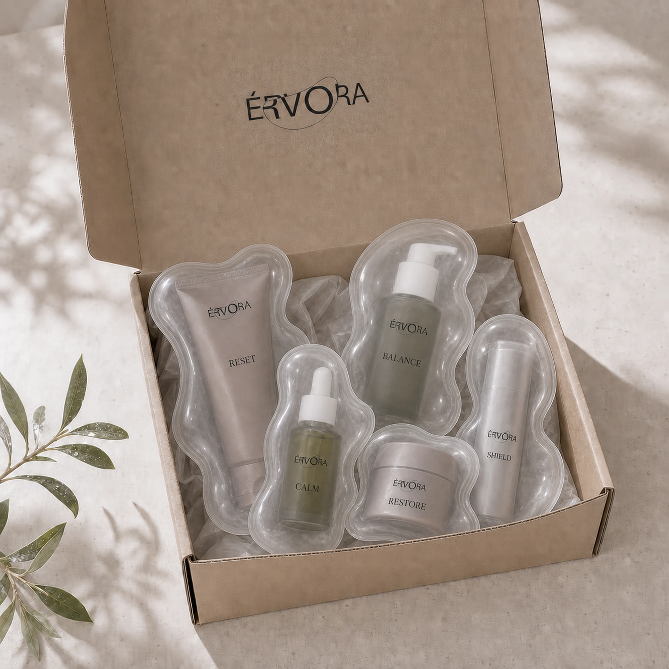 An opened Érvora box with the full set