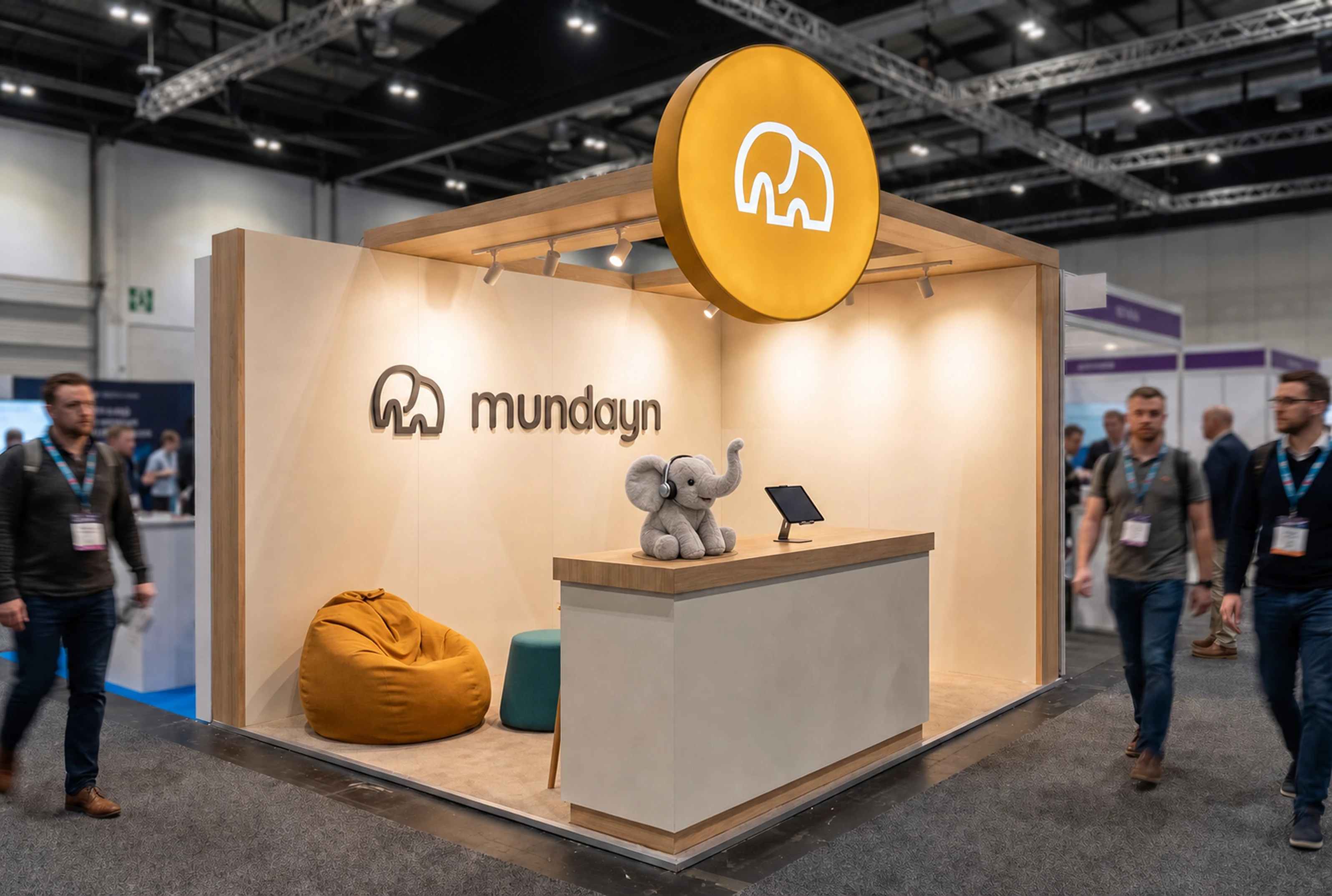 The Mundayn booth at an event