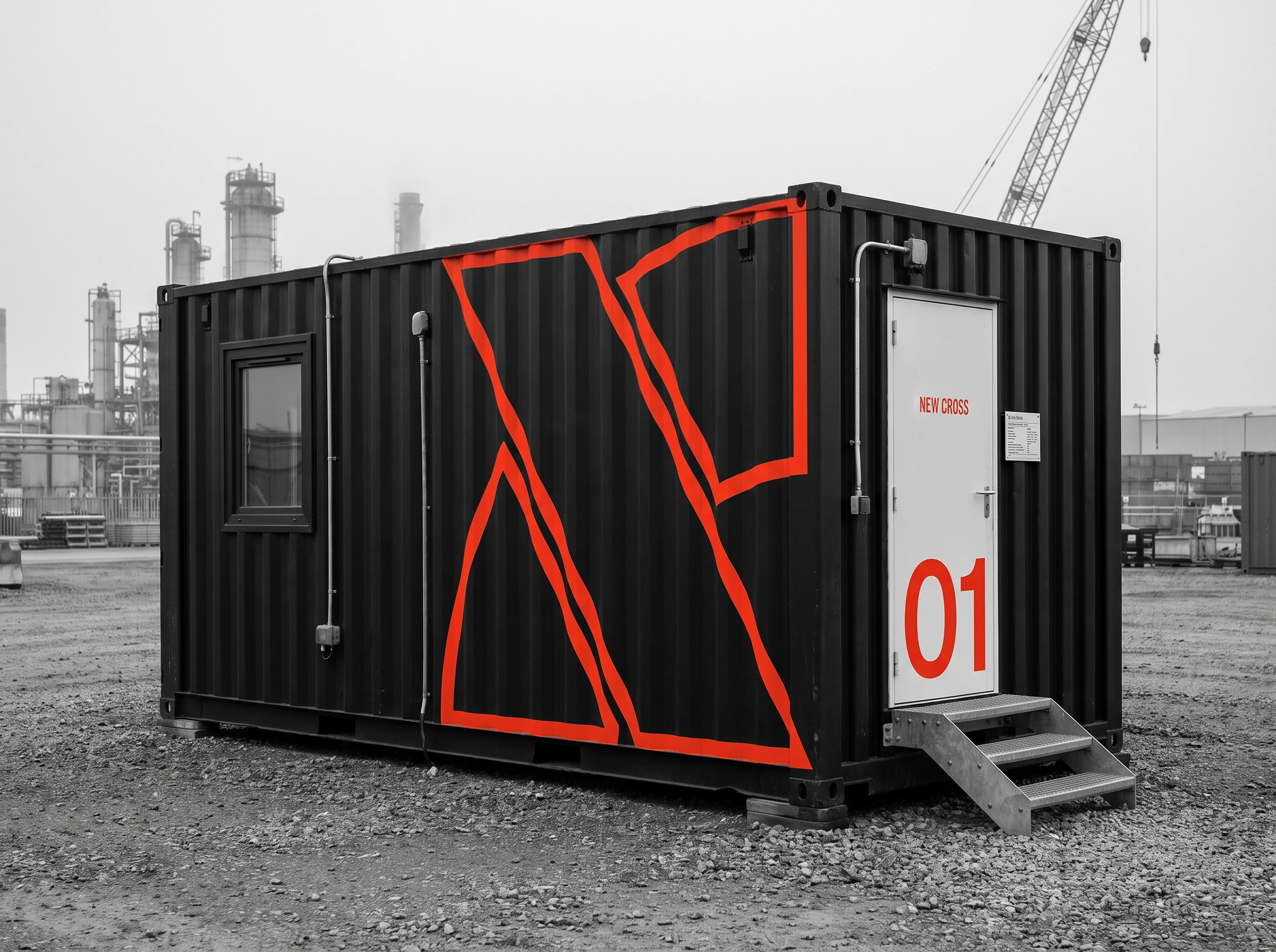 The New Cross container at full scale