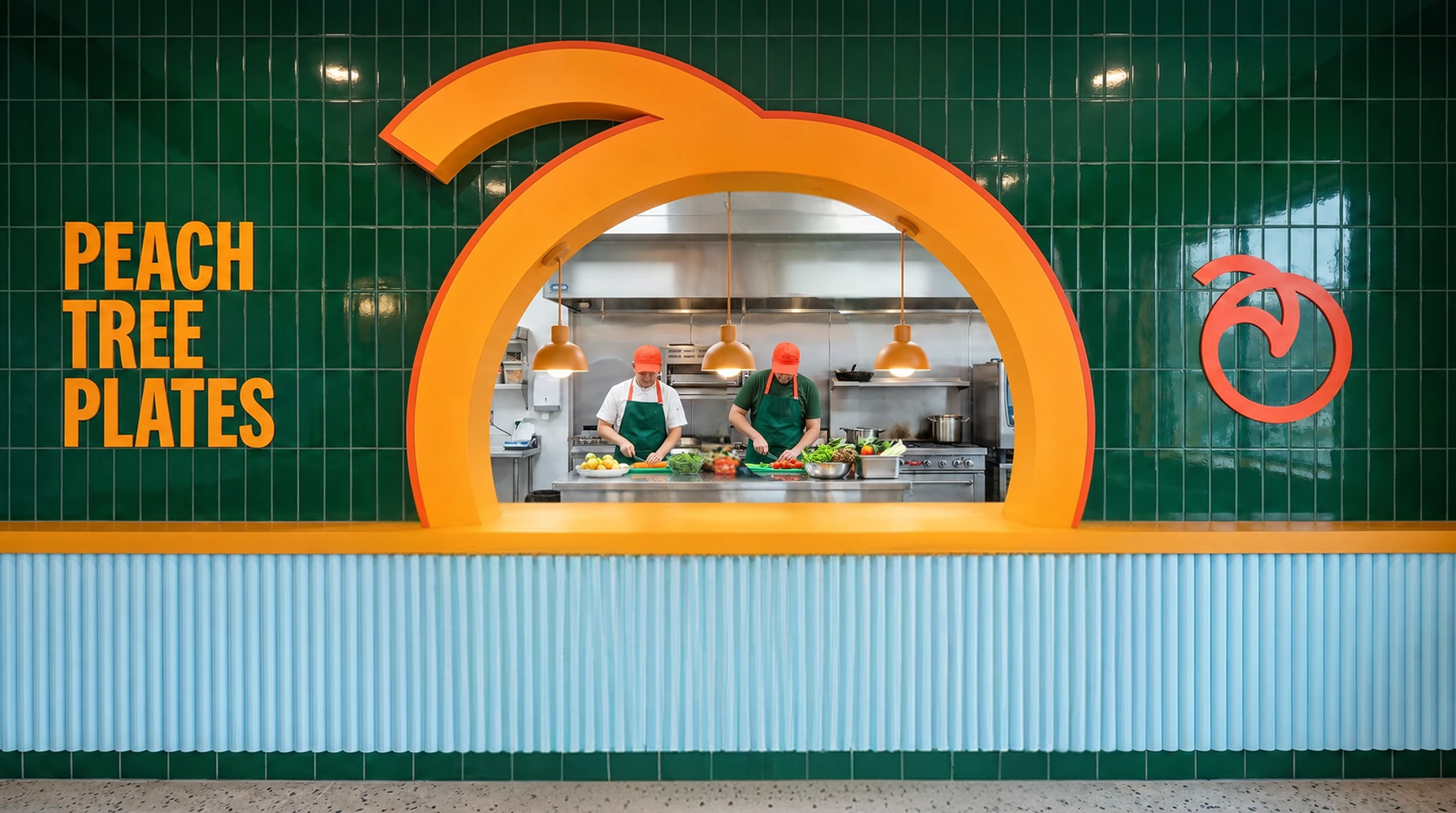 PeachTree Plates counter interior
