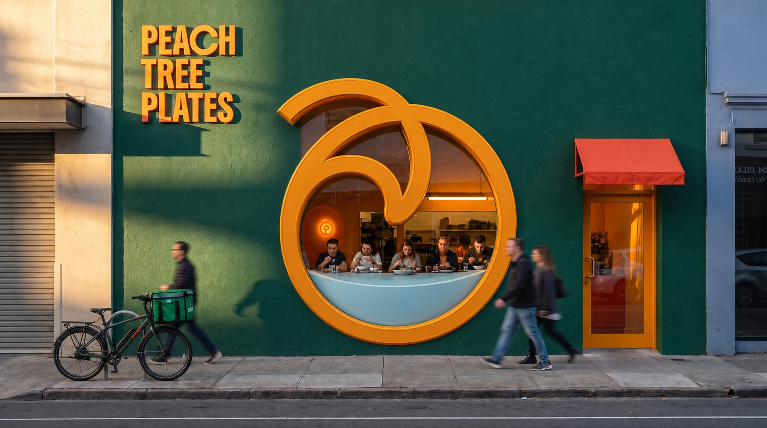 PeachTree Plates storefront with the arch window