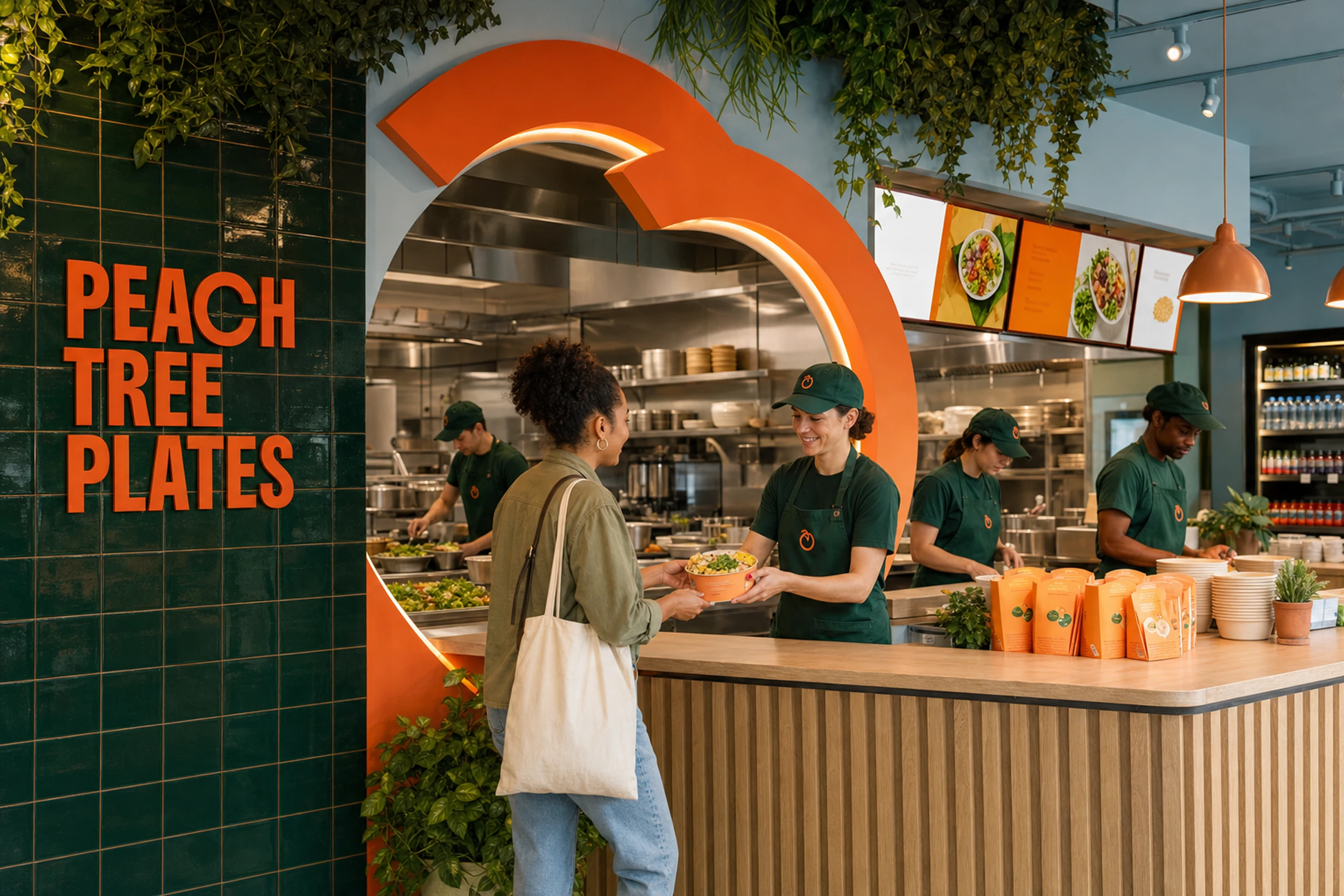 PeachTree Plates counter interior