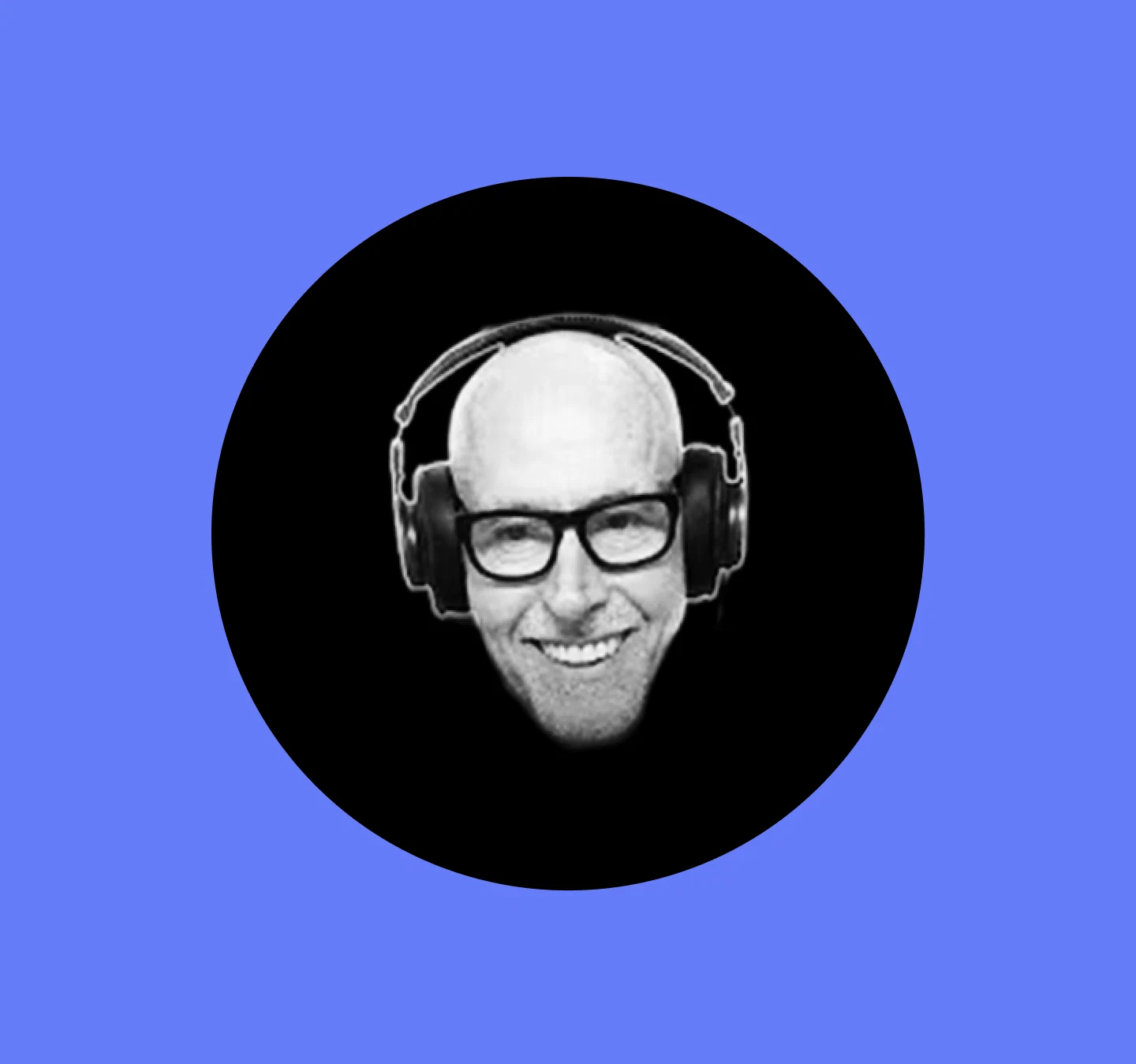 Scott Galloway portrait on blue