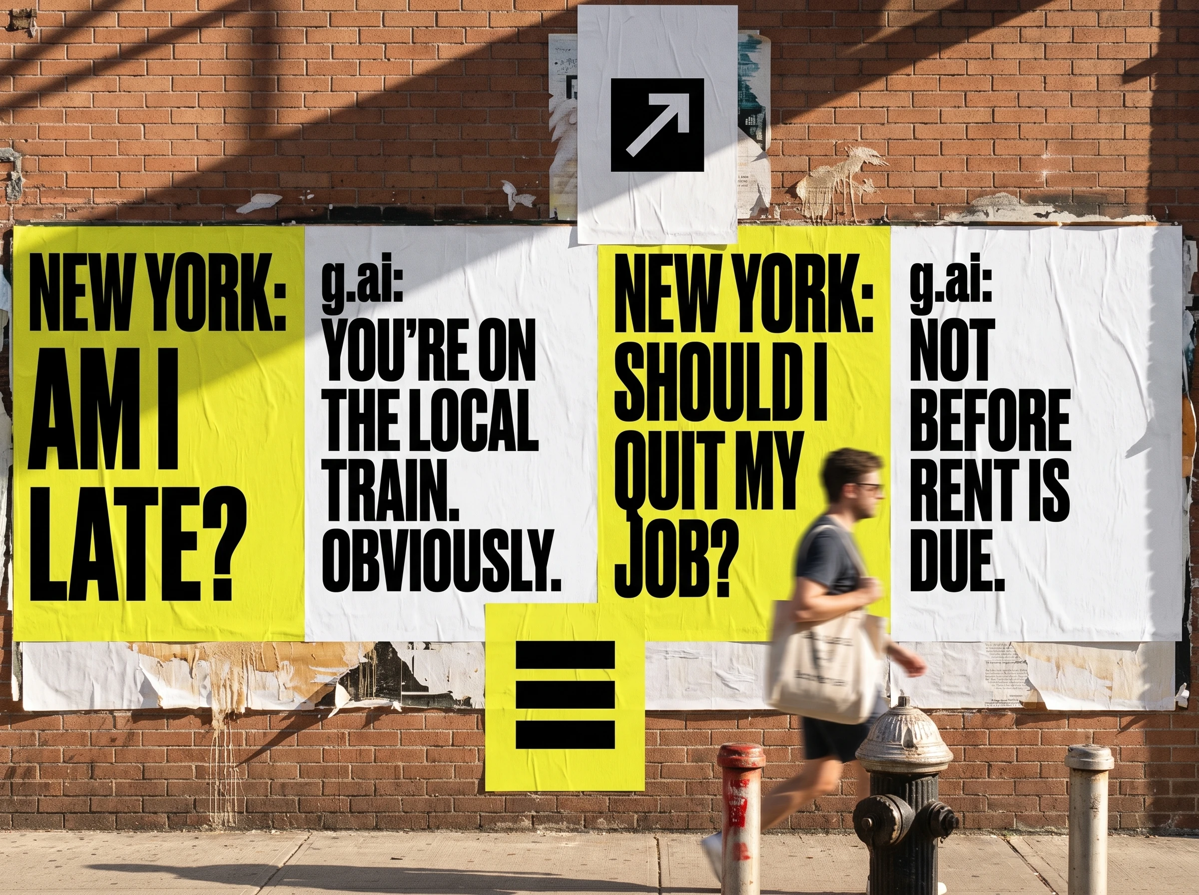 Street posters with headlines